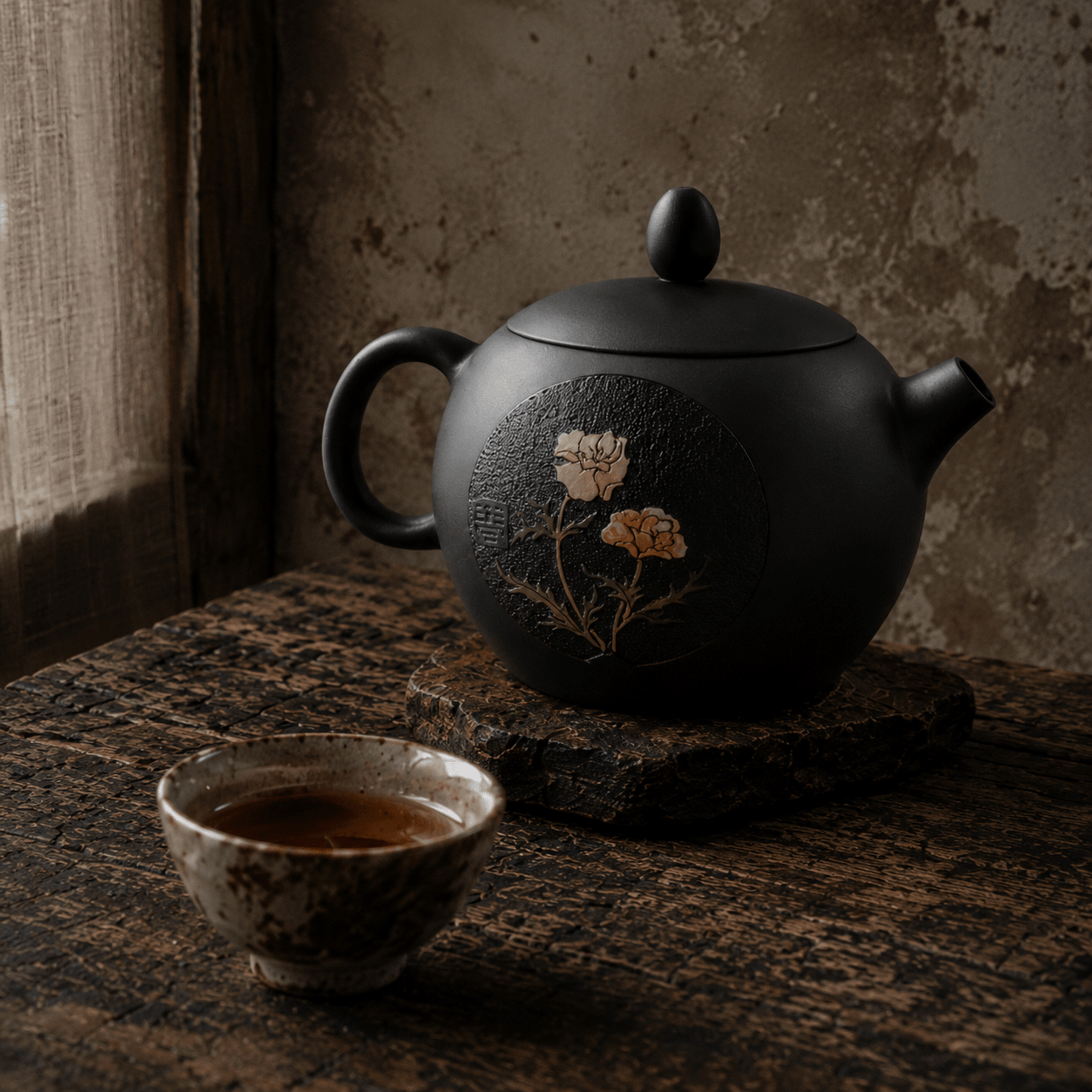 Natural tea setting