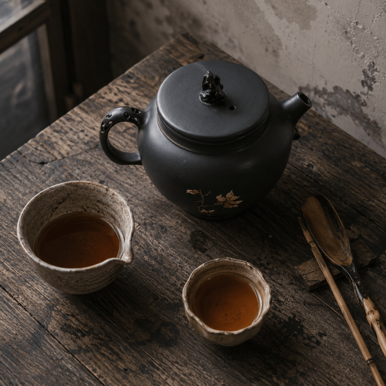 Natural tea setting