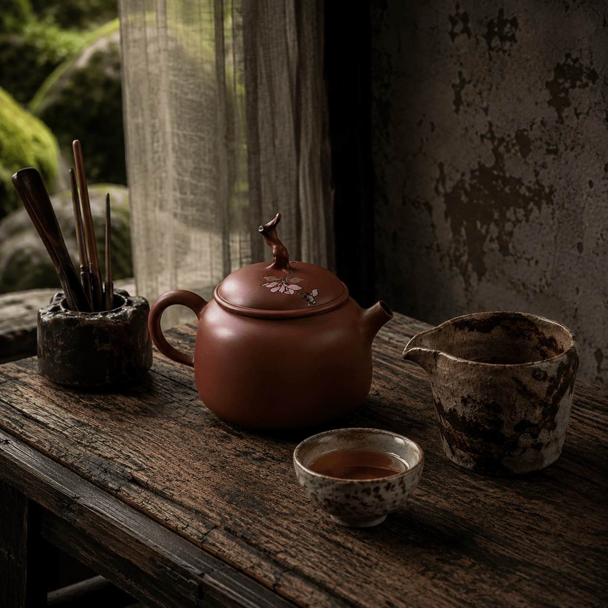 Natural tea setting