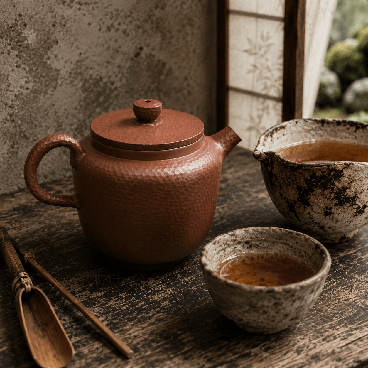 Natural tea setting