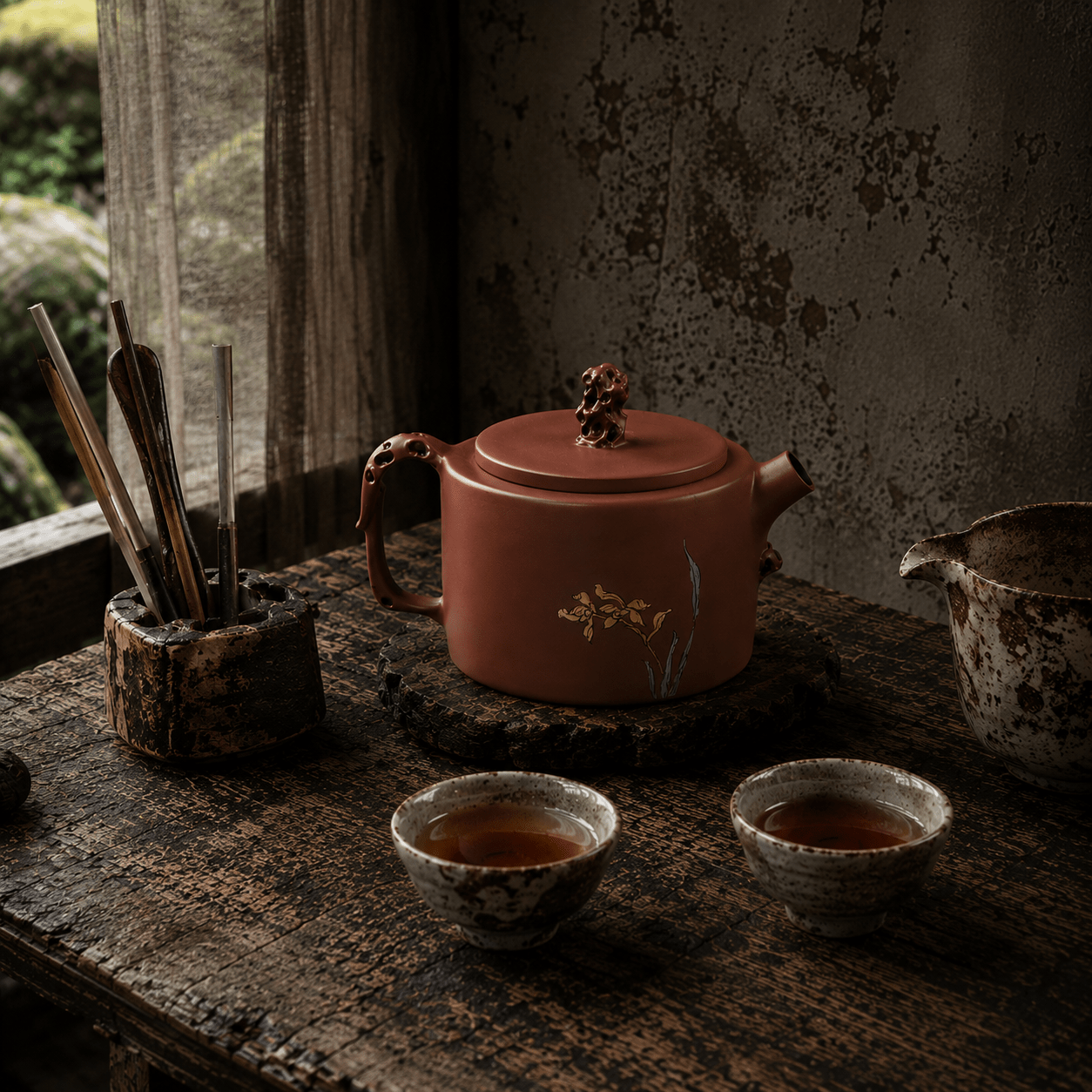 Natural tea setting
