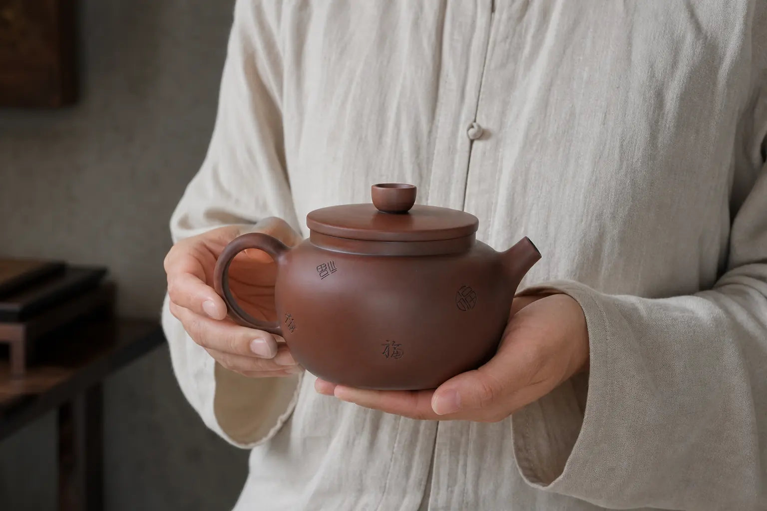 Jianshui – Hundred Blessings Teapot in the product gallery