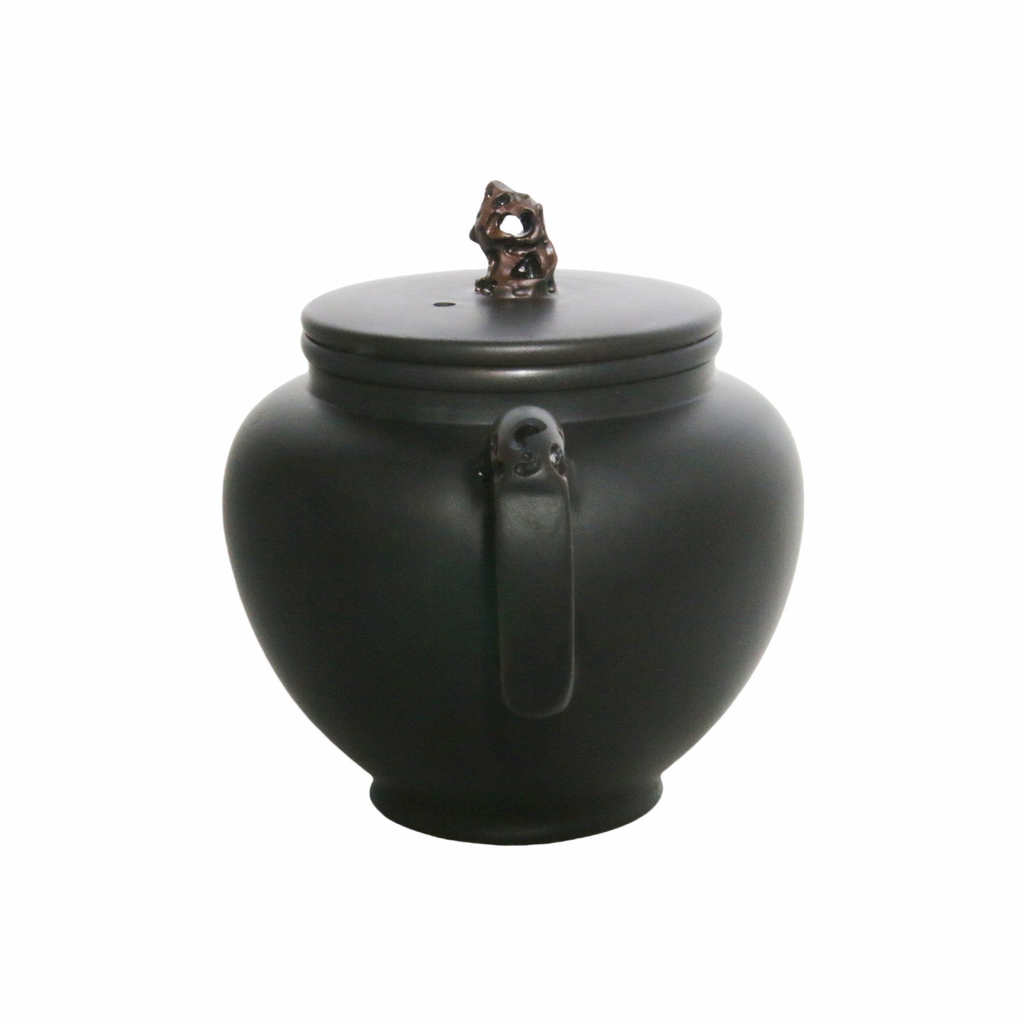 Jianshui – Black Duozhi Teapot with Goldfish - OrientalSpirit