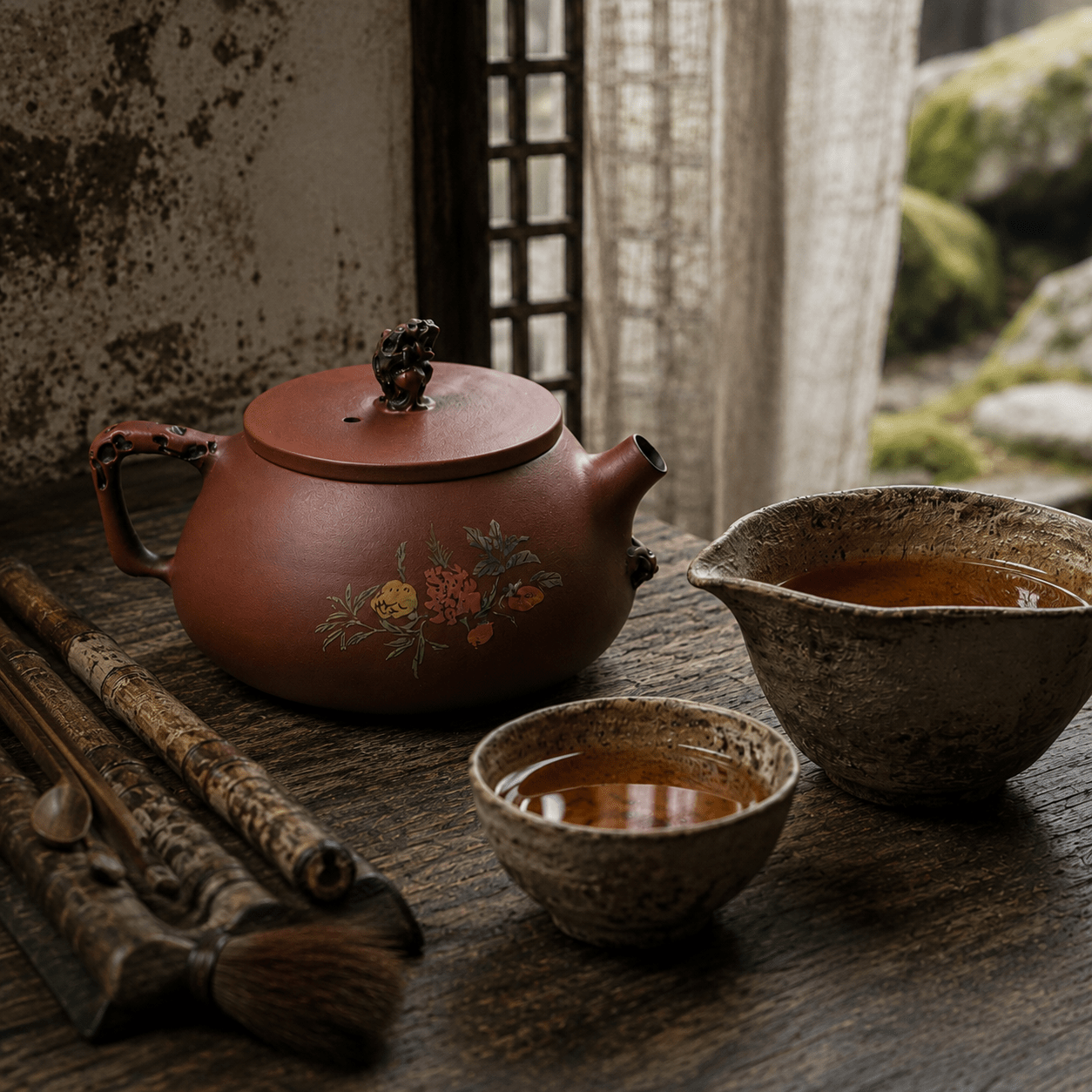 Natural tea setting