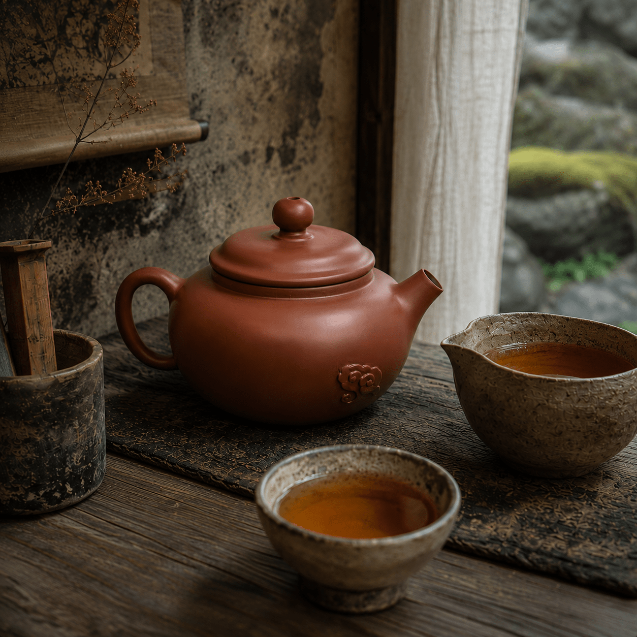 Natural tea setting