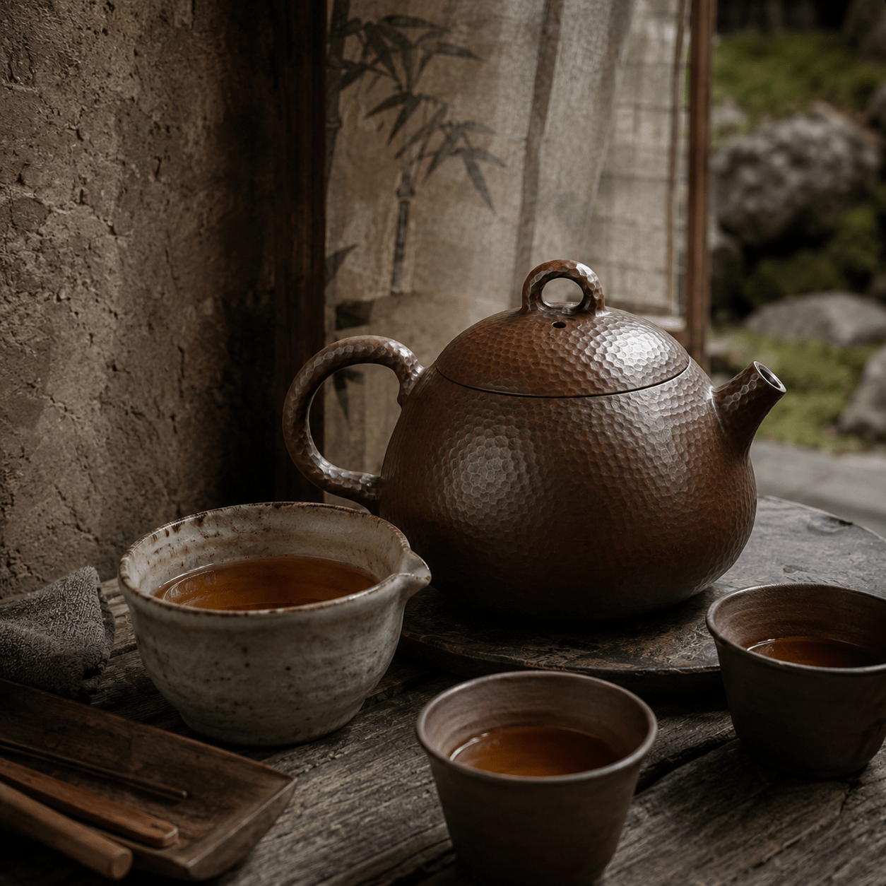 Natural tea setting
