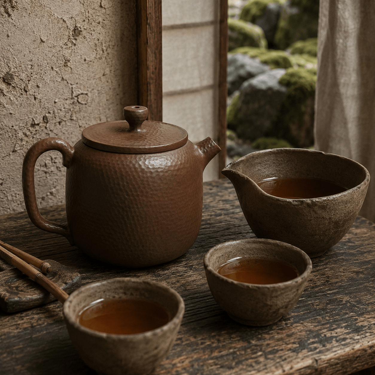 Natural tea setting