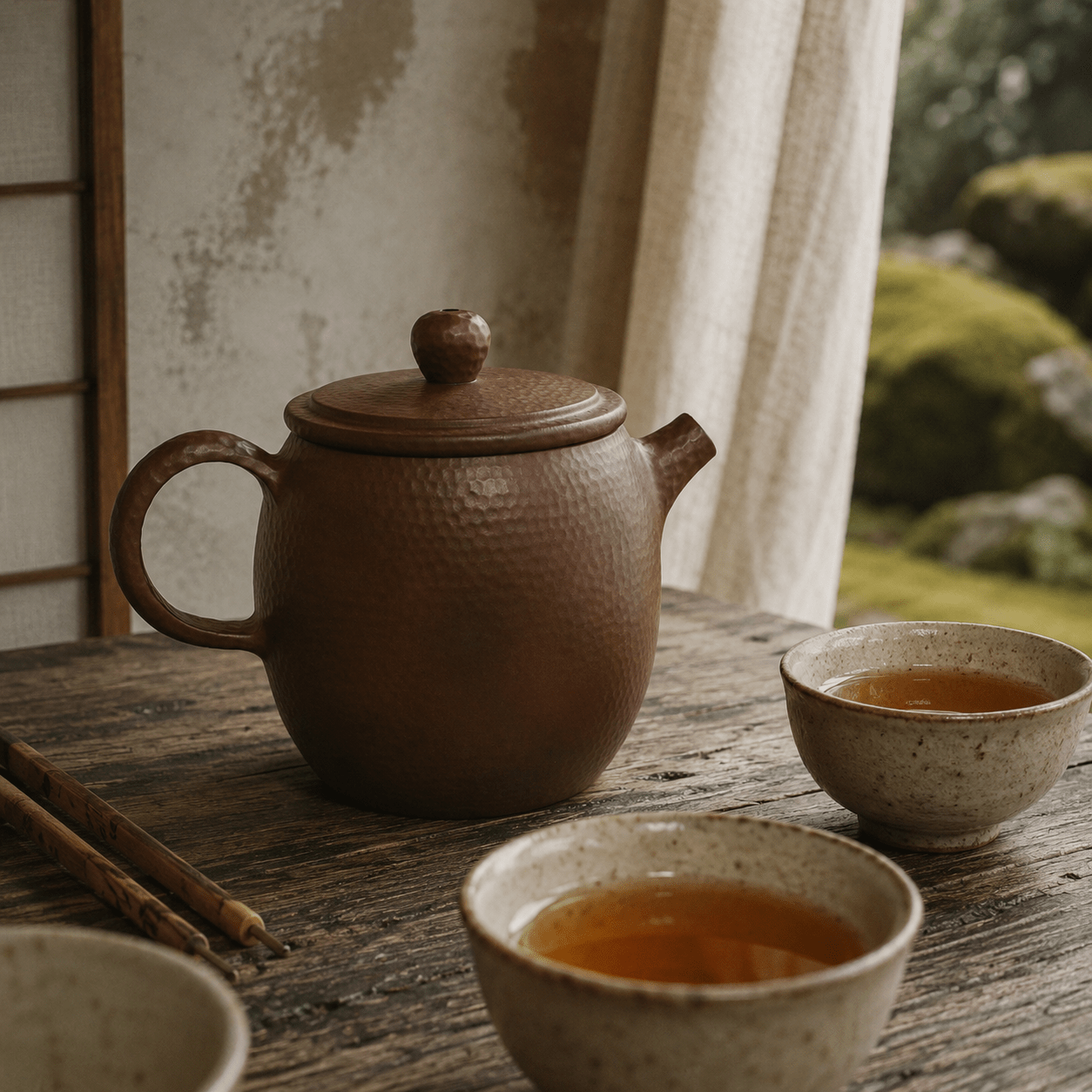 Natural tea setting