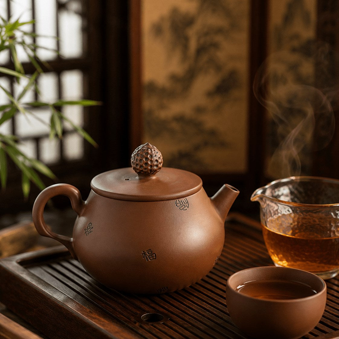 Natural tea setting