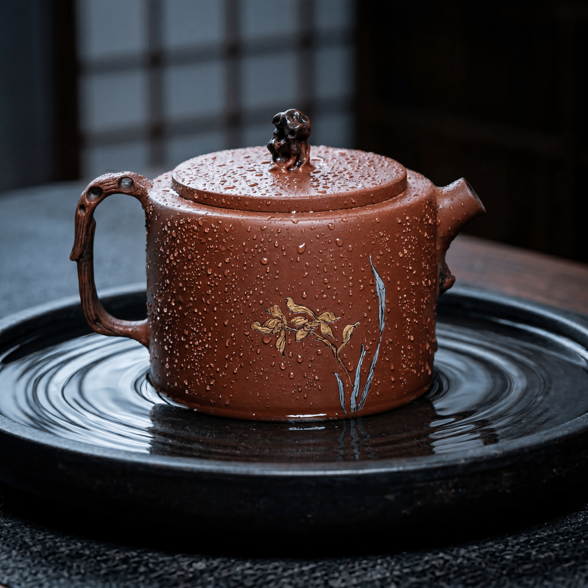 Jianshui – Jinglan Floral Teapot - OrientalSpirit