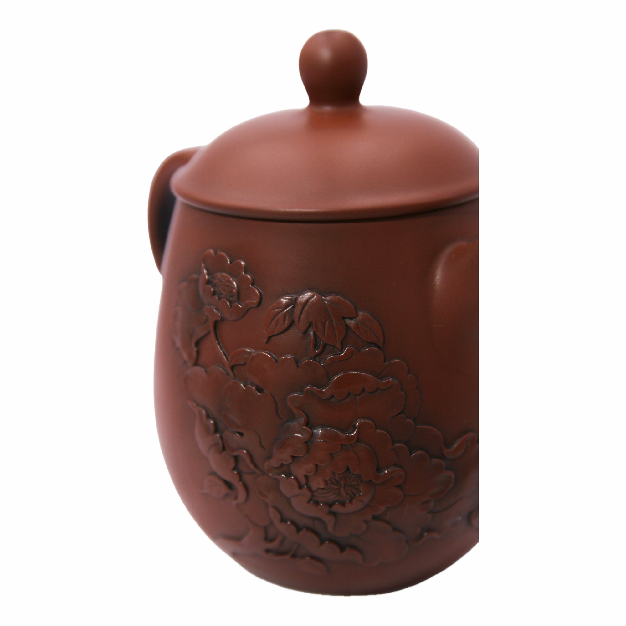 Jianshui – Lotus Relief Teapot - OrientalSpirit