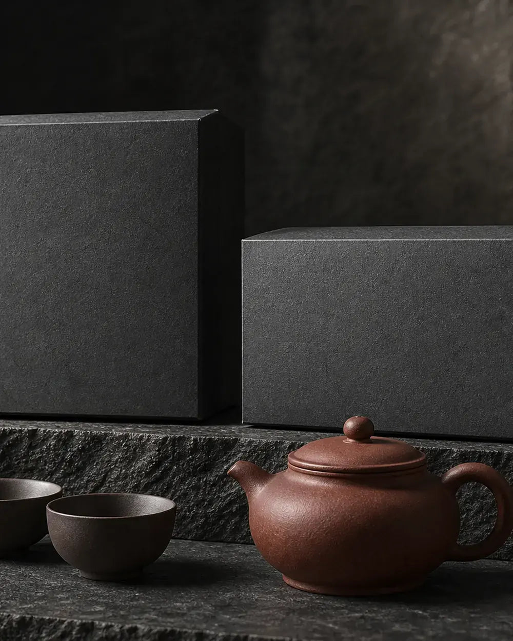 Jianshui teapot and restrained Chinese tea gift presentation