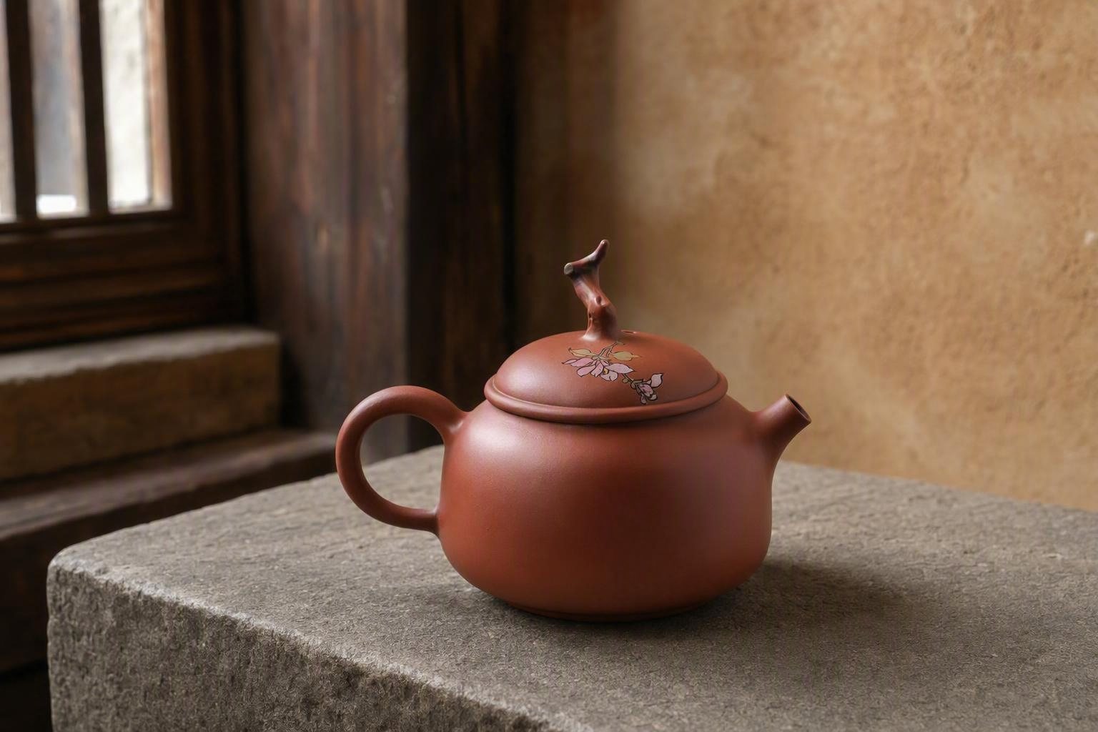 Jianshui – Floral Gourd Vessel in an editorial setting
