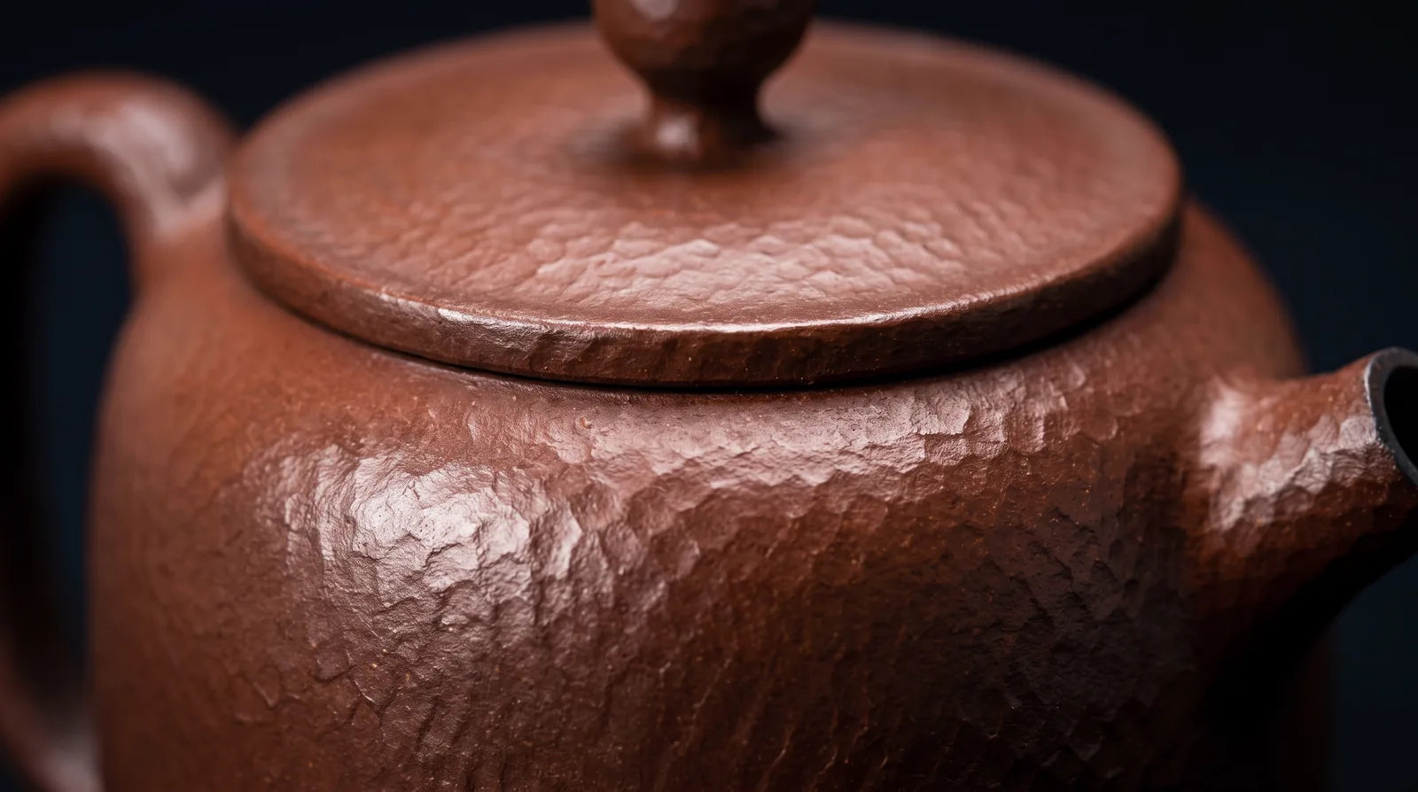 Hammered Earth No. 6: low rounded body with a hand-worked surface