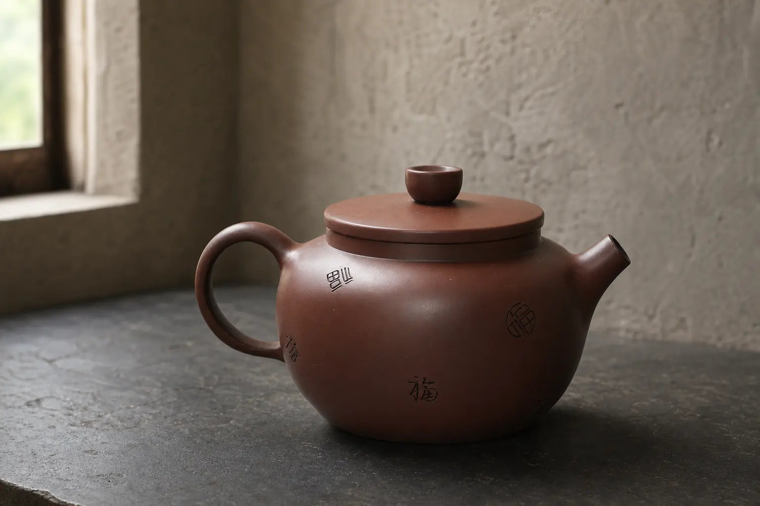 Jianshui – Hundred Blessings Teapot in an editorial setting